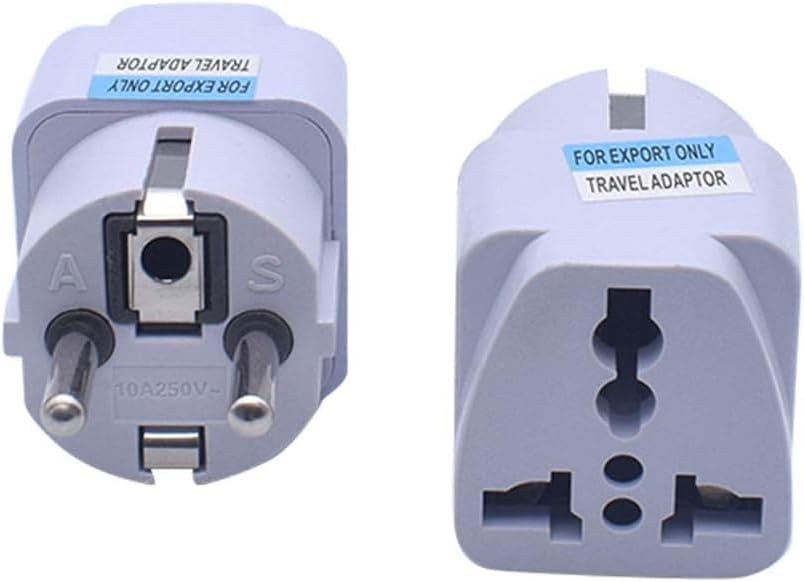 1Pc White Universal portable travel adapter converter, UK US AU to EU AC Socket, Power Accessories