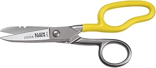 Klein Tools 21010-6-SEN Free-Fall Snip, Scraper, File, Serrated Blades, Made in USA