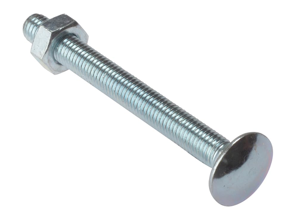 Carriage Bolt & Nut ZP M8 x 110mm Bag 10 - FORCB8110G