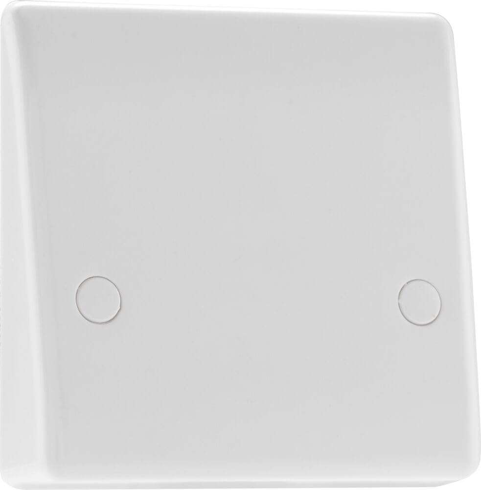 BG Electrical Single Cooker Flex Outlet Plate, Bottom Entry, Round Edge, Nexus 800 Series, White Moulded, 45A, 879