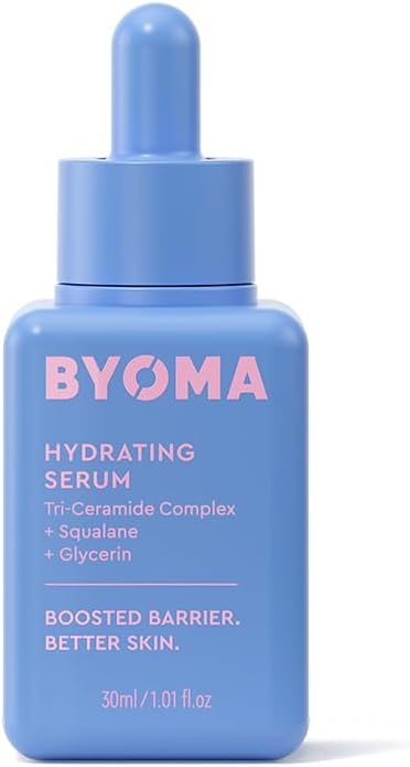 BYOMA Hydrating Serum (30ml) Moisturising Face Serum with Squalane and Ceramides for Glowing, Dewy Skin - Deep Hydration and Barrier Support