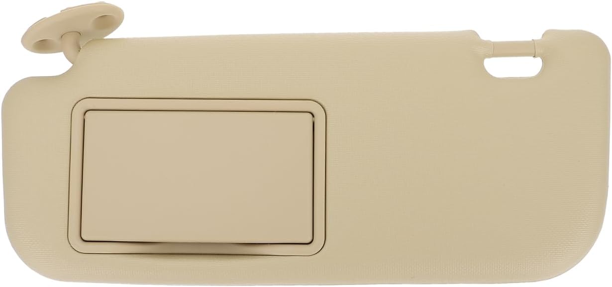 Mobestech Beige Driver Side Sun Visor with Mirror Replacement Car Interior Sun Protection Visor with Vanity Mirror