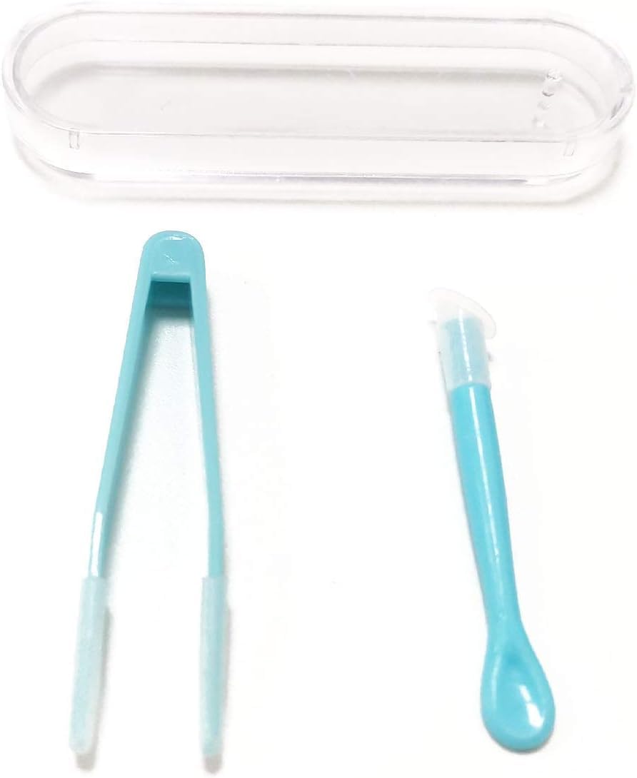 JJLFresheners Blue Contact Applicator,Contact Lens Remover Tool,Inserter+Tweezer with Soft Tip,for Contact Lens Cases Health and Household