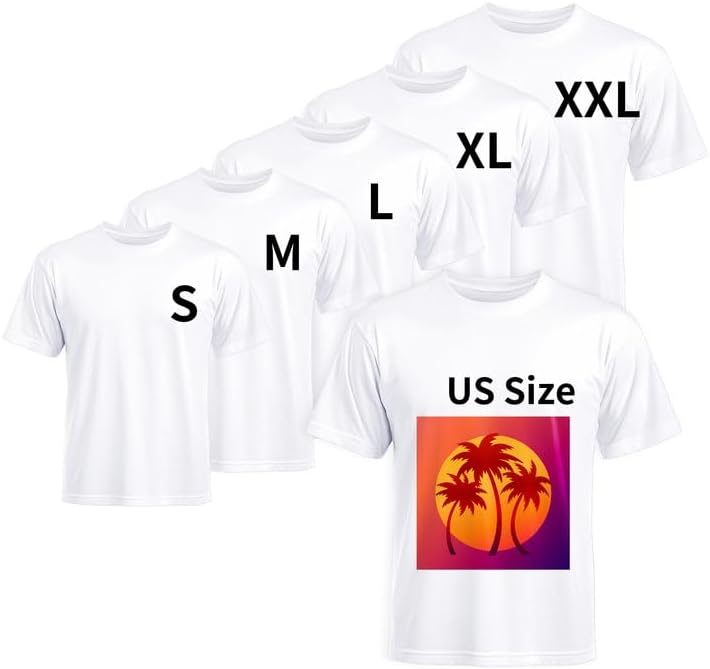 Joyclub 5 Pack Sublimation Shirts Blanks Bulk Polyester Unisex S-2XL