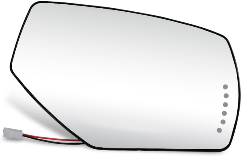 KarParts360 For GMC Sierra 1500 2014 15 16 17 2018 Mirror Glass Passenger Side | with LED Signal Light | Heated | Power | Replacement For GM1325146 | 22919749