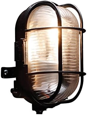 STATUS Turin Bulk Head Halogen Light Fitting | Black Outdoor Wall Light Fitting | 60SIBHBX2