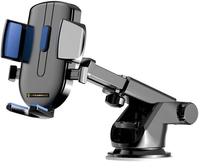 URBANWAZE Car Phone Holder for Cars Dashboard Windscreen Mount Cradle Ultra Stable with 360° Rotatable Mobile Holder for All Phones One Button Release For iphones Samsung Galaxy & All 4.0"-8.0" Phones