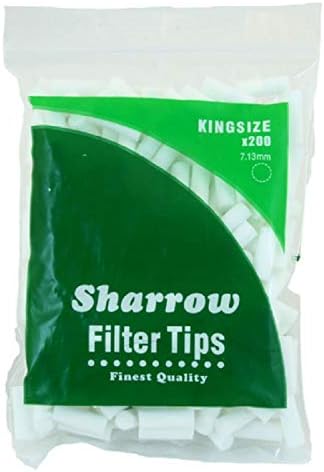 10 Sharrow Filter Tips Kingsize 10 Packets x 200 Filter Tips - New 7.13mm