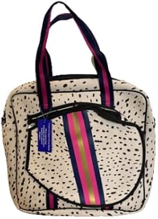 Dallas Hill Designs Tennis Bag for Women | Neoprene Tote | 3 Rackets | Applicable for Pickleball, Paddle, Squash, Racquetball, Badminton | Shoes and Gear | Ladies Purse | Multi Pockets