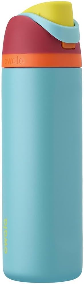 Owala FreeSip Insulated Stainless Steel Water Bottle with Straw for Sports and Travel, Leak Proof, BPA-Free, 710ml, Summer Sweetness