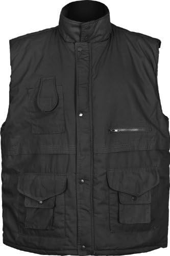 Fortress Mens Body Warmers Windproof Quilted Winter Warm Bodywarmer Big Sizes 2XL 3XL 4XL 4XL 6XL King Size Large Sizes Black