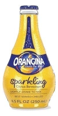 Orangina Sparkling Fruit Drink Made with Real Orange Pulp (8.5oz Glass Bottles (Pack of 12))