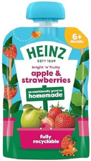 Heinz Apple & Strawberry Puree 4+ Months, 100g