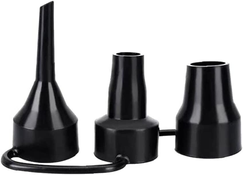 Black Air Pump Replacement Nozzles, 3 Sizes Inflatable Pump Nozzles Head, Plastic Pump Nozzles, Air Pump Inflator Adaptor Accessory for Partial Air Bed, Inflation Devices Accessories