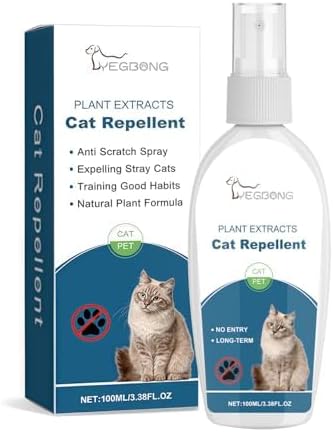 Cat Deterrent Spray Natural Safe Cat Repellent Indoor & Outdoor, Effective Training Aid, Anti-Scratch Deterrent for Furniture, Sofas, Rugs, Citrus cat Deterrent Spray Non-Toxic（ice Blue）