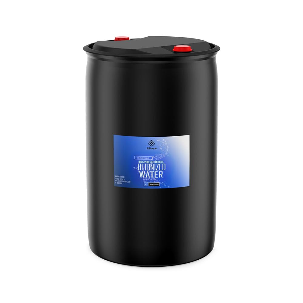 Deionized Water - 55 Gallon Drum - High-Quality Deionized Water for Laboratory, Industrial, and Scientific Use