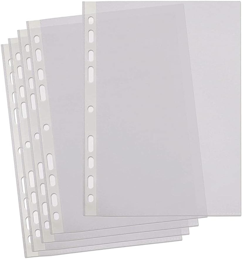 SUMMIT Punched Pockets A4, Embossed, 100 Poly Pockets