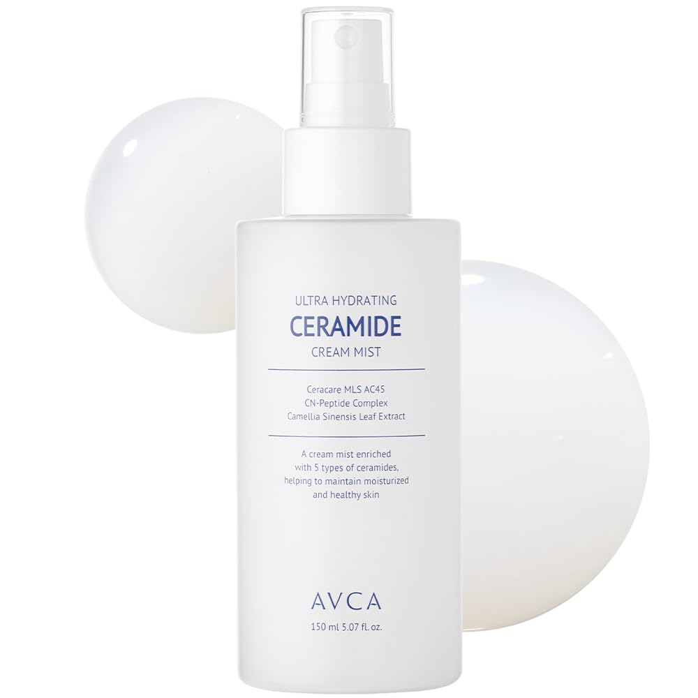 AVCA Ceramide Cream Mist for Deep Hydration and Dewy Glow 5.07 oz