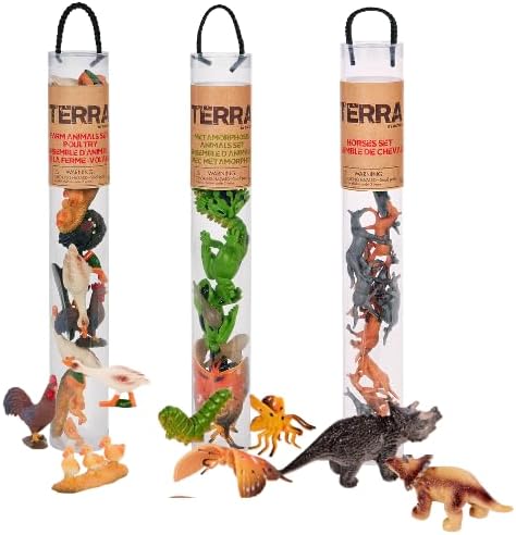 Terra by Battat – 12” Animal Tube Trios