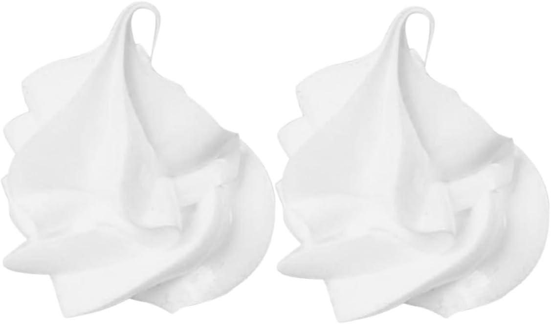 SUPVOX 2PCS Realistic Fake Ice Cream Toppings for Milk Tea Cup Decoration DIY Kitchen Accessories with Authentic Cream Look Versatile and Chic White Tops for Sundae and Dessert Photo
