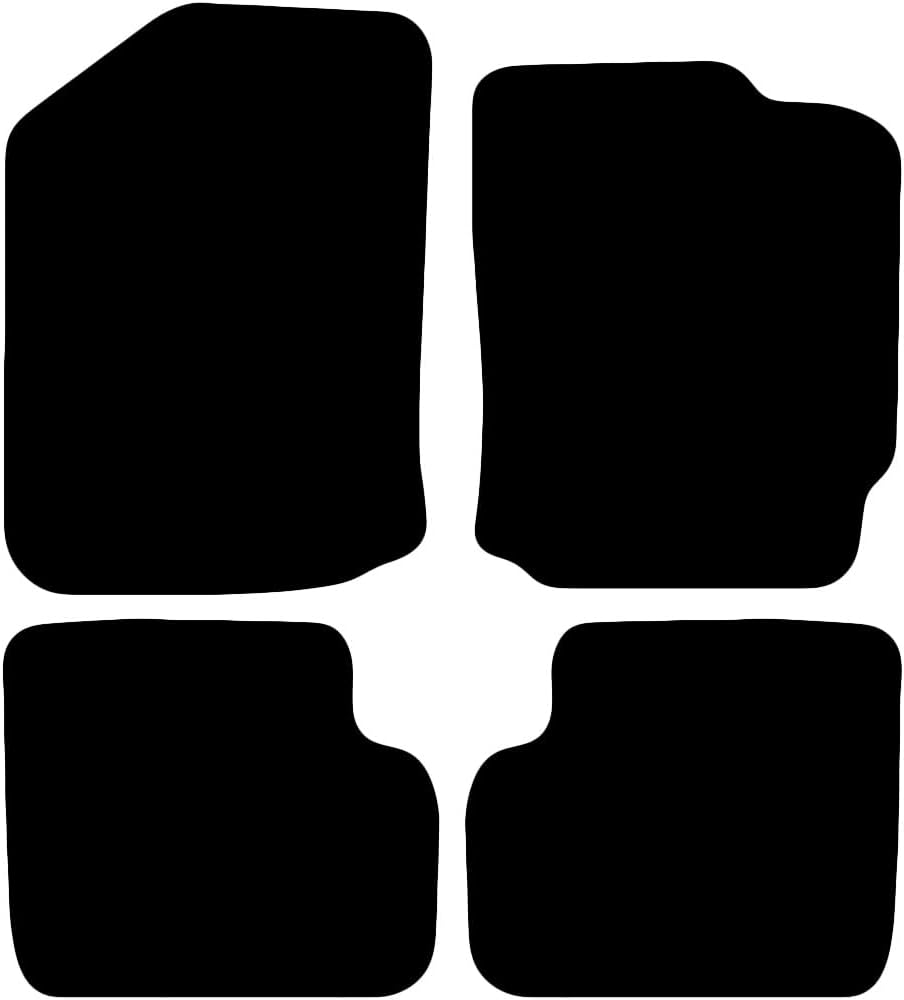 Carsio Carpet Car Mats For Daihatsu Sirion 2005-2010 Tailored Fit Floor Mat Set Complete Accessory Black Custom Fitted - All Weather, Anti-Slip Backing & Black Trim