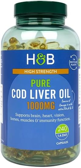 Bestori Holland & Barrett Pure Cod Liver Oil 1000mg 240 Capsules
