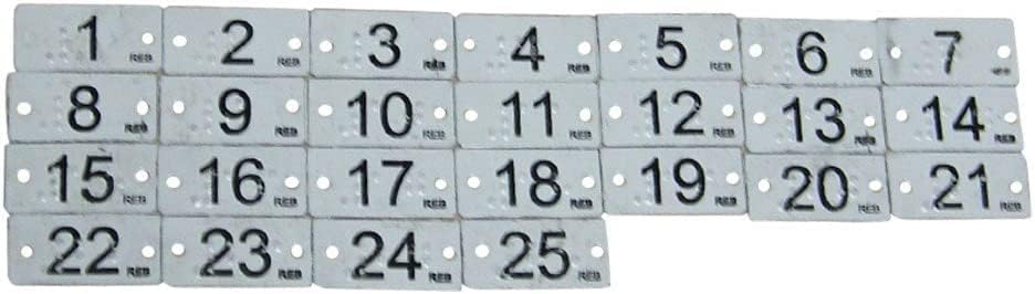 MAKJUNS Braille Clothing Tags, Numbers (25 Pack)
