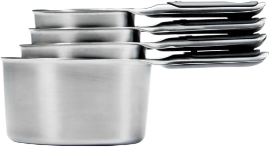 OXO Good Grips 4 Piece Stainless Steel Measuring Cups with Magnetic Snaps