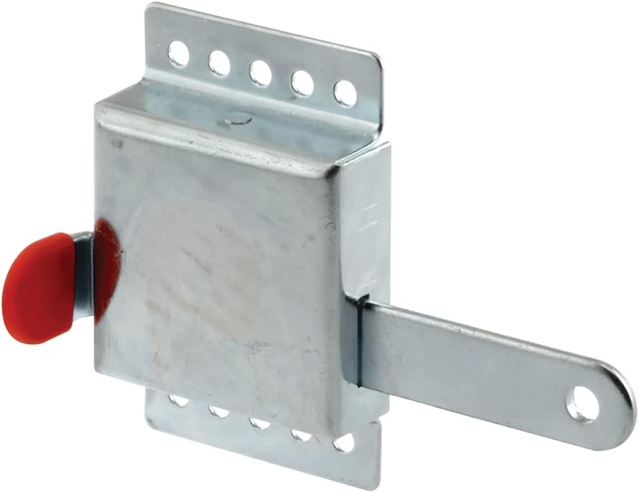 PRIME-LINE GD 52118 Garage Door Lock Inside Deadlock – Heavy Duty Galvanized Housing, Fits Extra Protection as a Security Lock-7/8 x 1/8", Steel, 7/8 in