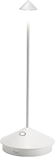 Zafferano, Pina Pro Lamp, Rechargeable Cordless Table Lamp with Touch Controls, Suitable for Indoor and Outdoor, Dimmer, 2200-3000 K, Height 11.4 Inches, White Color