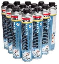 EXPANDING FOAM FILLER GUN GRADE (BOX OF 12) 750ML SOUDAL