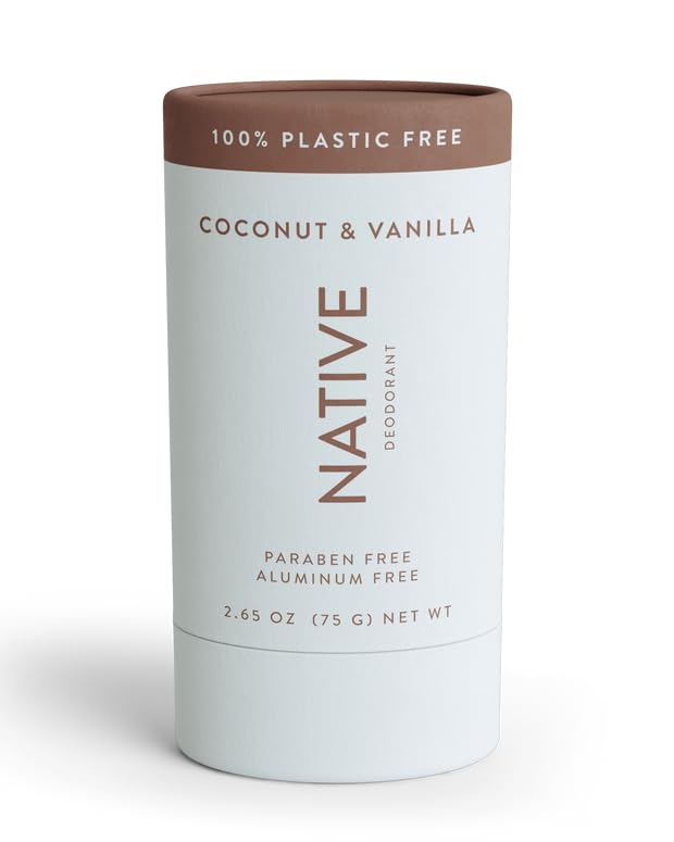 Native Plastic Free Deodorant Contains Naturally Derived Ingredients, 72 Hour Odor Control | Deodorant for Women & Men, Aluminum Free with Baking Soda, Coconut Oil and Shea Butter | Coconut & Vanilla