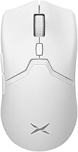 DeLUX M800PRO Wireless Gaming Mouse, Rechargeable Lightweight Computer Mouse, with PAW3395 Sensor 26000DPI, Tri-Mode, Huano Pink Switches, Matt UV Coating (White)
