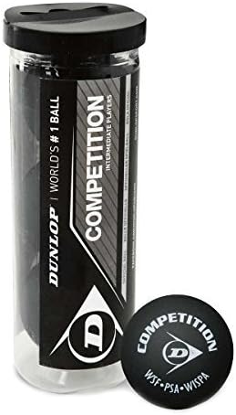 MD TRADING UK Dunlop 3 x Competition Squash Ball Tube