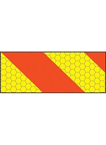 Caledonia Signs 56346 Ece70 Vehicle Marking Plate, Right Hand Horizontal Chevron, 300 mm X 140 mm