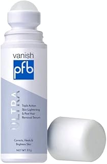PFB Vanish Ultra with Chromabright & Shitake Mushroom, Triple Action Dark Spot Remover, Ingrown Hair & Razor Bump Stopper, Roll-On Skin Care Treatment, 93g – New Formula