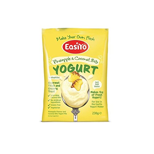 Easiyo Pineapple & Coconut with Bits Premium Yoghurt Mix 230g (Pack of 2)