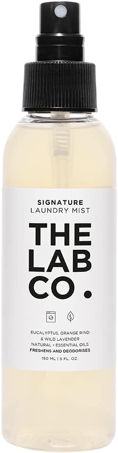 The Lab Co. Signature Laundry Mist Spray 150ml. With Lavender, Eucalyptus And Orange Rind. Freshener, Deodoriser and Reviver For Clothes and Fabrics.