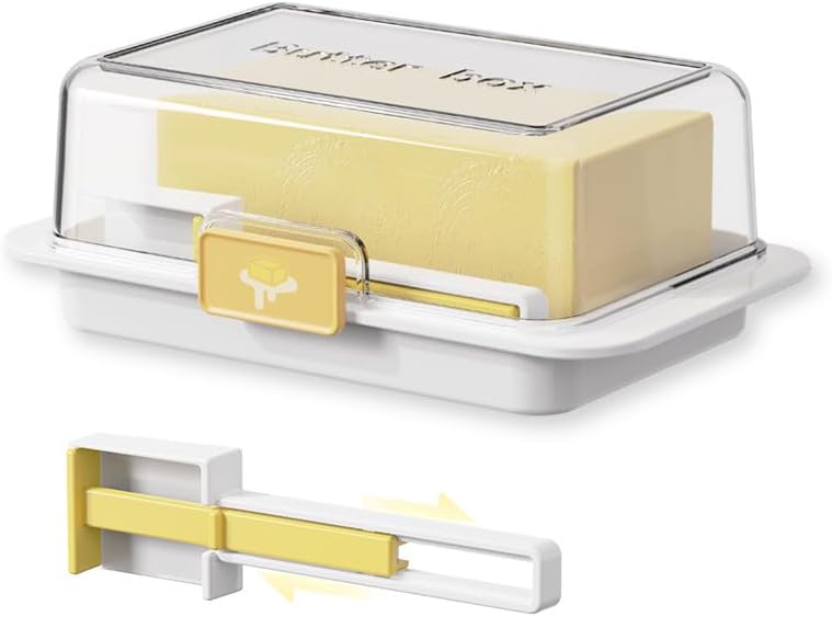 DUJIAOSHOU Airtight Flip-Top Butter Dish with Lid Butter Keeper Coast/ West Coast/ Kerrygold Butter