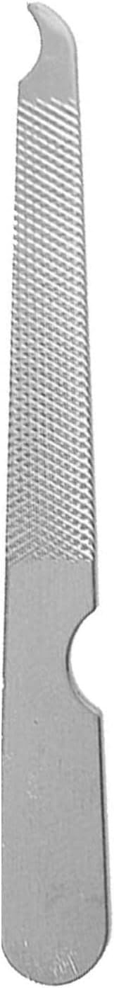 Nail File Stainless Steel Double Side Nail File Silver Stainless Steel Double-Sided Nail File Trim Manicure Tool for Hand and Foot Care in Nail Salon Silver