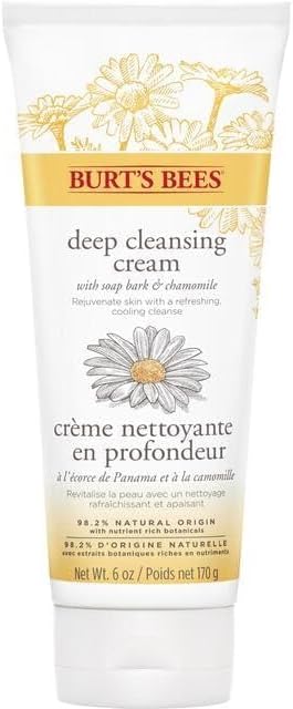 Burt's Bees Natural Cleanser Soap Bark and Chamomile Deep Cleansing Cream – 1 x Tube 170 grams
