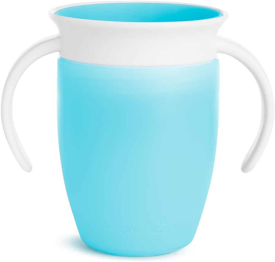 Munchkin Miracle 360 Sippy Cup | Trainer Toddler & Baby Cup | BPA Free | Non Spill |Leakproof | Baby Weaning Cup from 6+ Months | 7oz/207ml| Blue