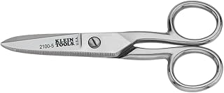 Klein Tools 2100-5 Electrician Scissors for Heavy-Duty Cutting, Made in USA, Corrosion Resistant, 5-1/4-Inch