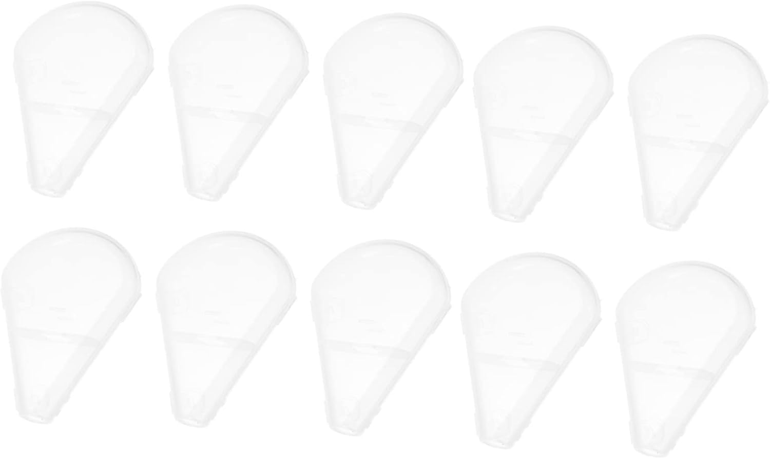 FRCOLOR 10pcs Blusher Brush Fan Shaped Case Makeup Brush Protectors Cover for Travel