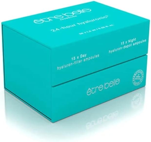 etre belle 24-hour hyaluronic³ ampoules box, all-round care and protection for the skin
