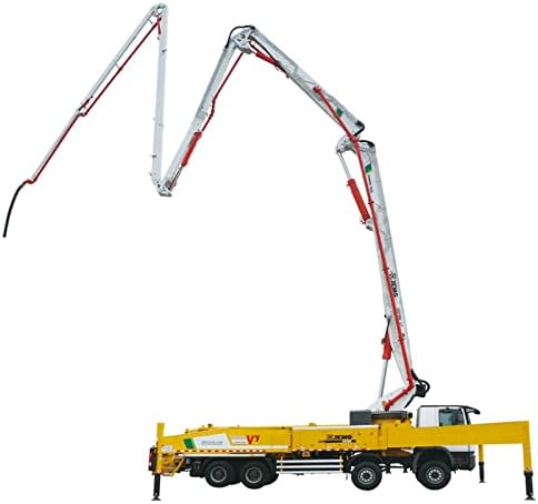 1/35 Scale Model XCMG 62 Meter Concrete Pump Truck Replica 7 Sections Booms 4 Axles Cab Open Collection Toys Gift