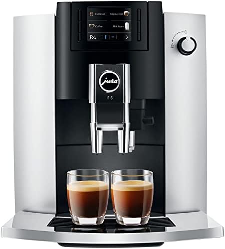 JURA E6 15342 Bean to Cup Coffee Machine - Platinum