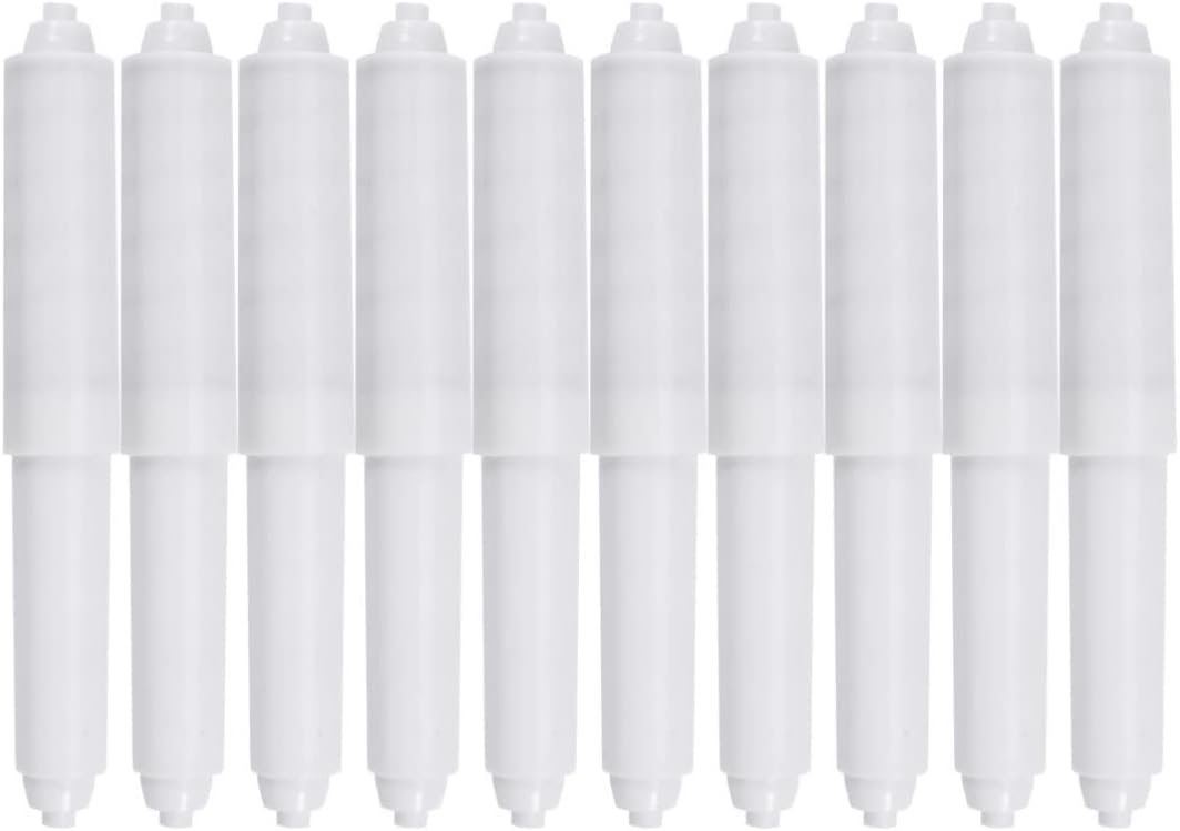 Toilet Paper Holder, 10 Pieces Toilet Paper Holder Roller Spindle Replacement Rod Plastic Spring Loaded