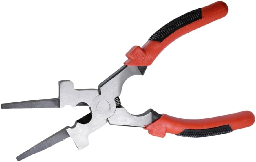 LISSAM 8" MIG Welding Pliers - Multi-Function Welding Plier, High Carbon Steel with Anti-Slip Insulated Handles, Durable Accessories and Tools (Red and Black)