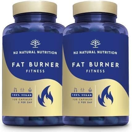 Best Fat Burner Weight Loss for Women and Men (Pack 2) Extreme Natural Thermogenic Slimming Pills. 240 Vegetal Capsules. Pure Energy Booster. 100% Natural. Vegan. N2 Natural Nutrition